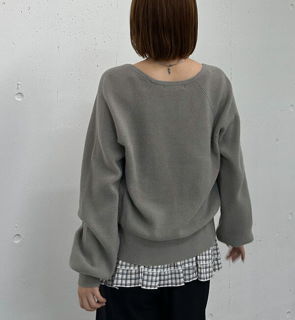 archives「片畦ニットＣＤ&times;チェックキャミチュニックＳＥＴ」|カーディガン|