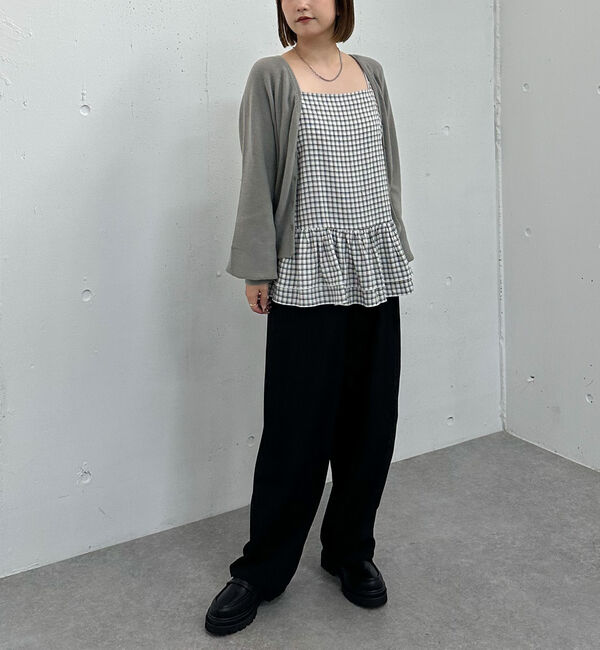 archives「片畦ニットＣＤ&times;チェックキャミチュニックＳＥＴ」|カーディガン|