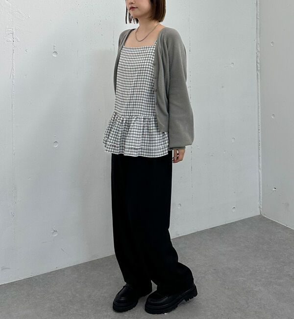 archives「片畦ニットＣＤ&times;チェックキャミチュニックＳＥＴ」|カーディガン|