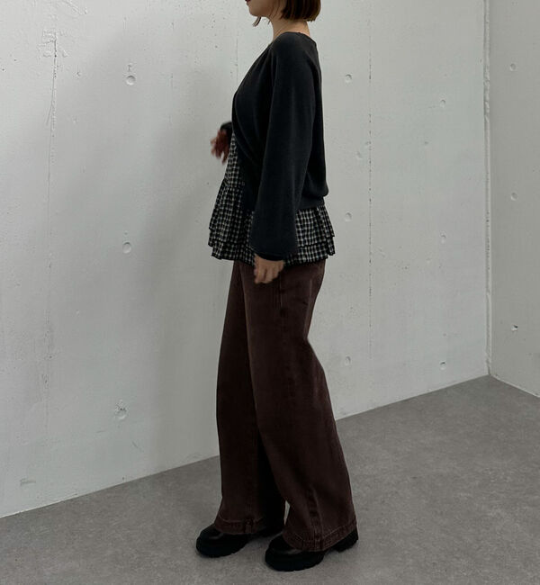 archives「片畦ニットＣＤ&times;チェックキャミチュニックＳＥＴ」|カーディガン|