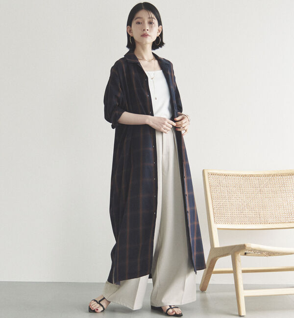 Doux archives「チェックシャツワンピース」|ワンピース|