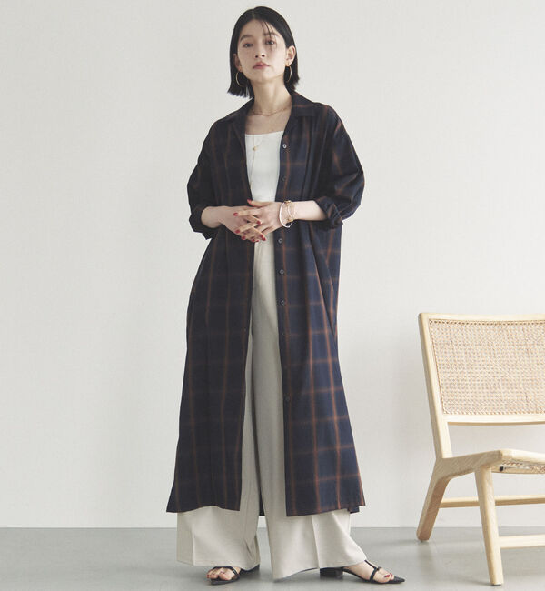 Doux archives「チェックシャツワンピース」|ワンピース|
