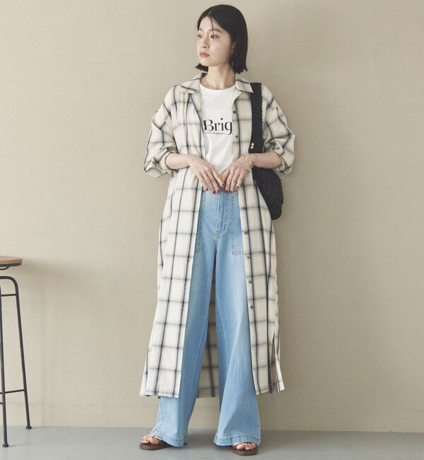 Doux archives「チェックシャツワンピース」|ワンピース|