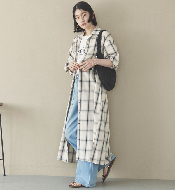 Doux archives「チェックシャツワンピース」|ワンピース|