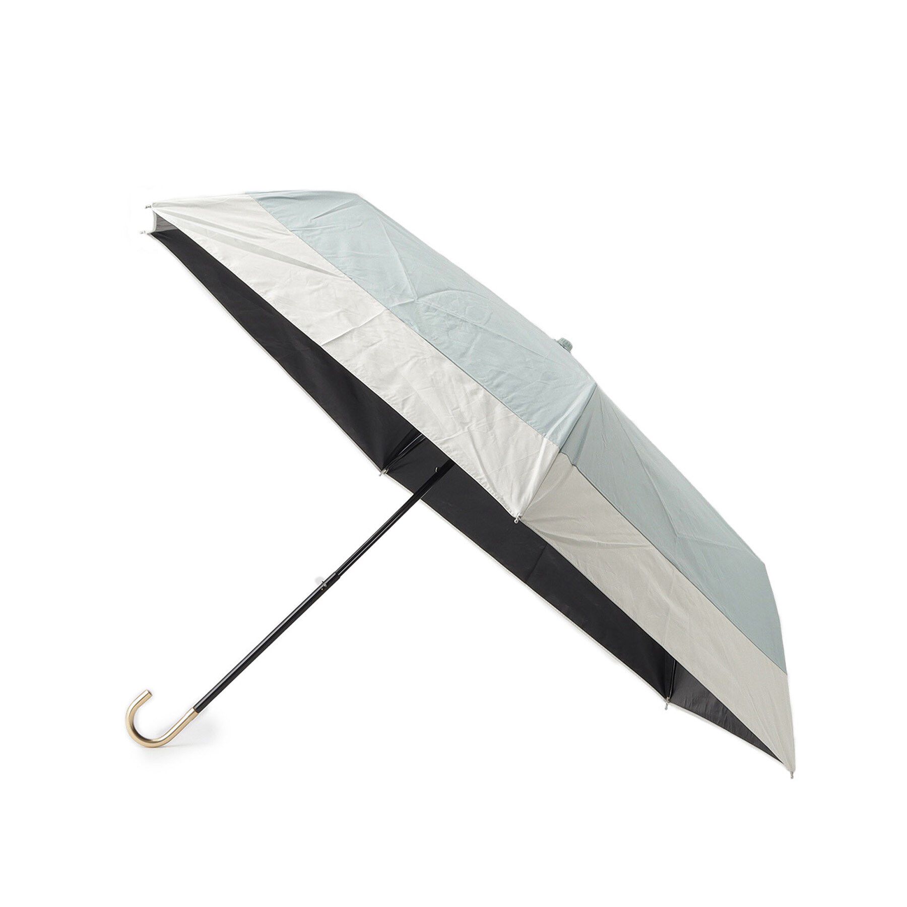 SHOO･LA･RUE「【折りたたみ傘/晴雨兼用】【because】バイカラーミニ」|傘|グリーン(522)