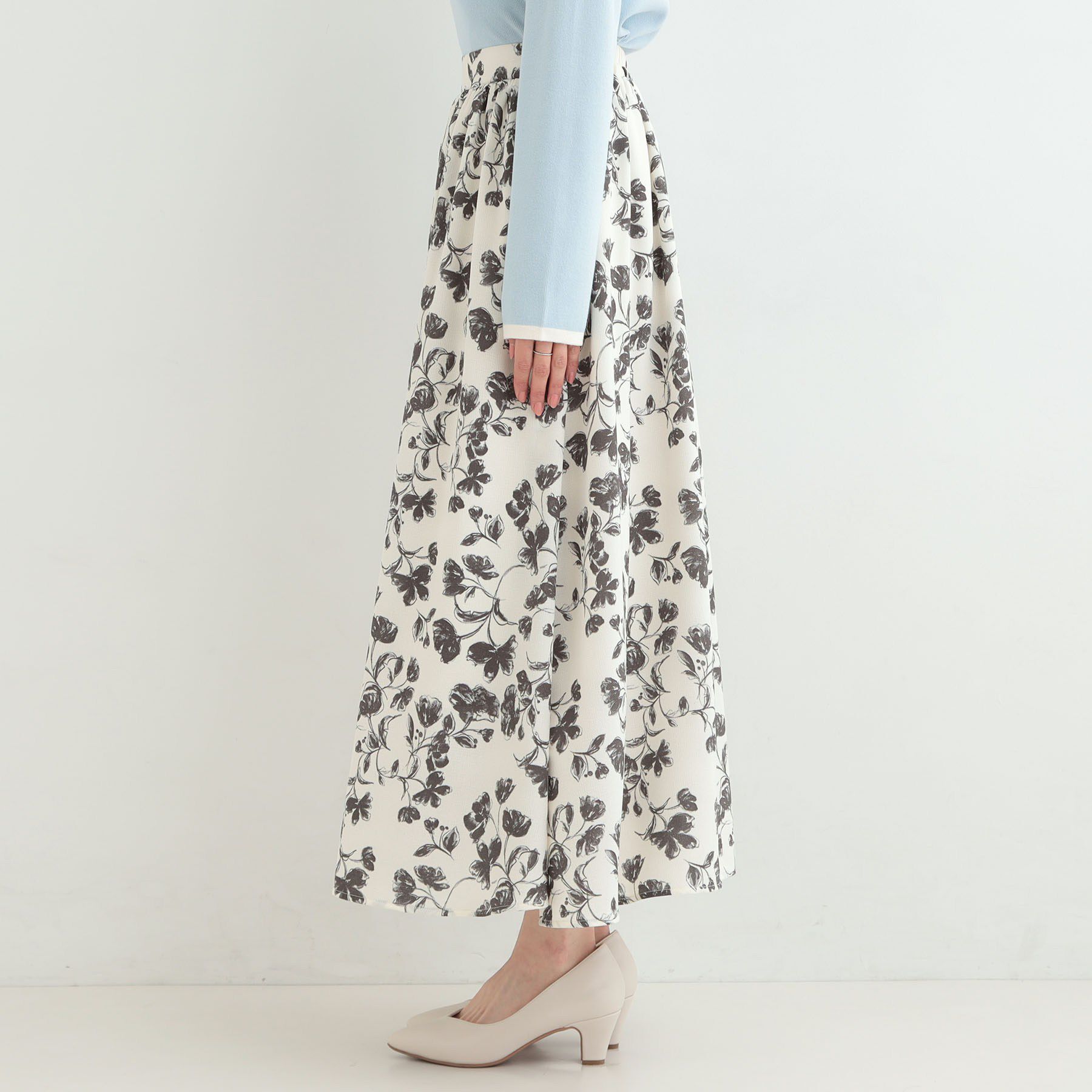 SHOO･LA･RUE「【着丈選べる】アソート柄フレアスカート」|スカート|