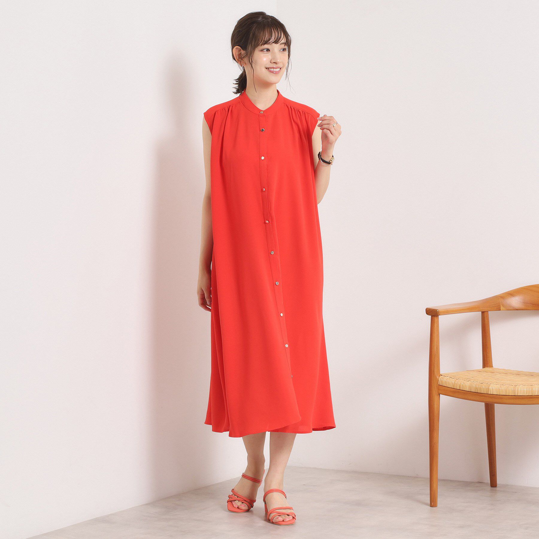 ITS&rsquo;DEMO「【接触冷感／手洗い可】前開きワンピース」|ワンピース|