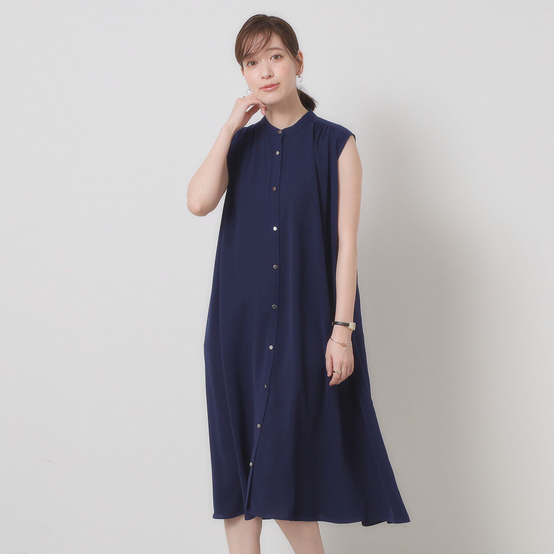 ITS&rsquo;DEMO「【接触冷感／手洗い可】前開きワンピース」|ワンピース|