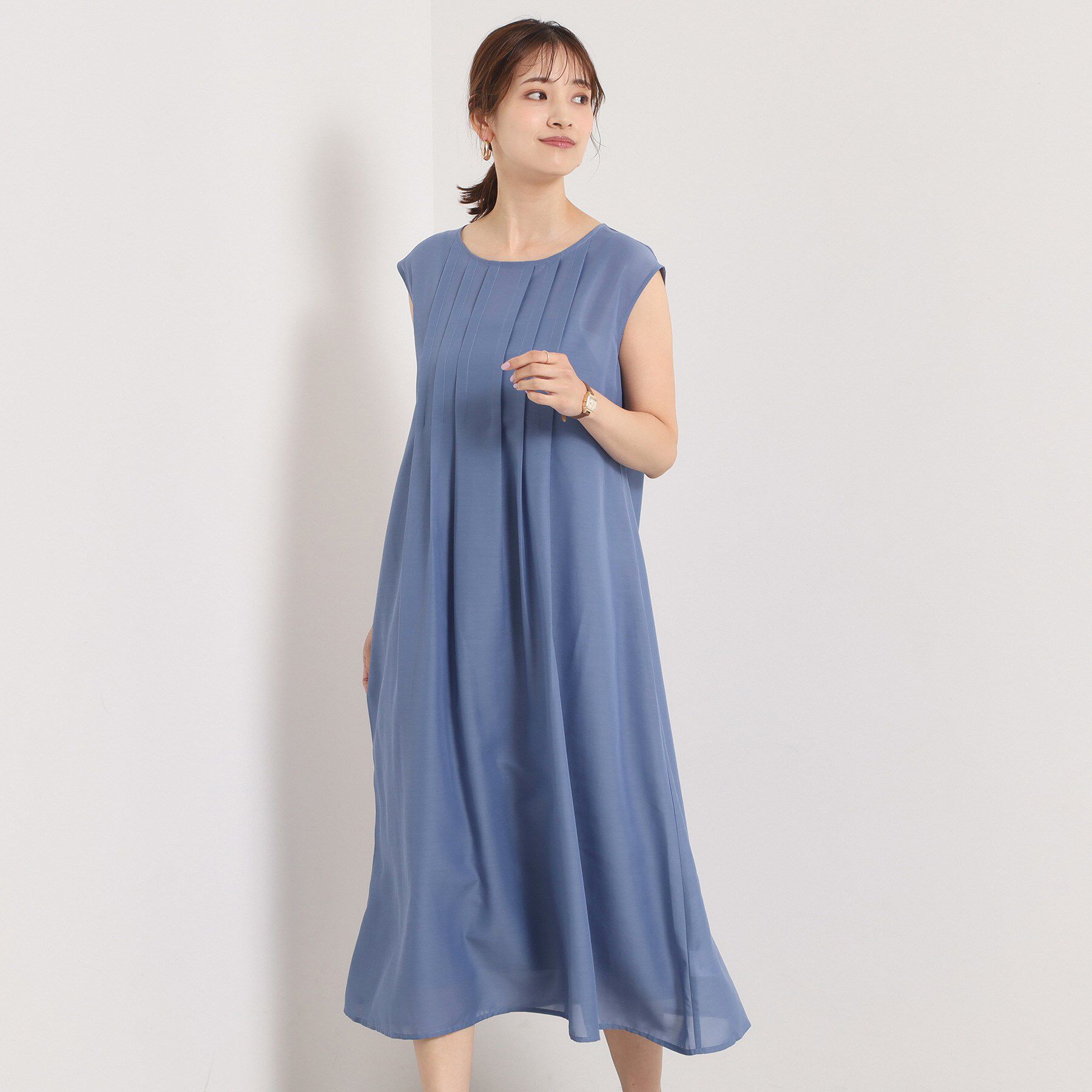 ITS&rsquo;DEMO「【手洗い可】シアータックワンピース」|ワンピース|