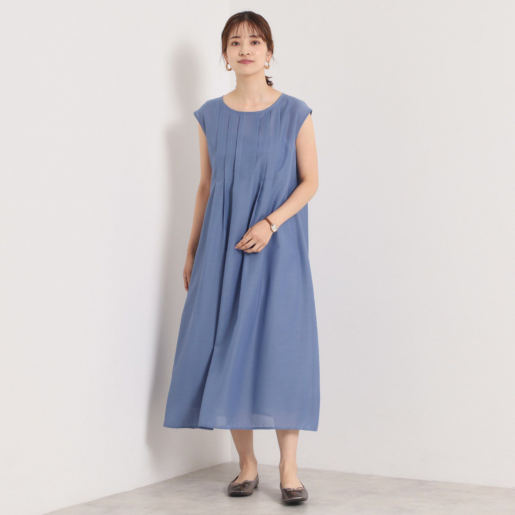 ITS&rsquo;DEMO「【手洗い可】シアータックワンピース」|ワンピース|