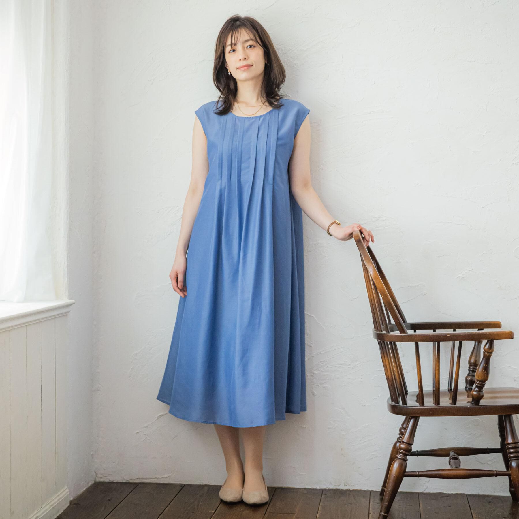 ITS&rsquo;DEMO「【手洗い可】シアータックワンピース」|ワンピース|