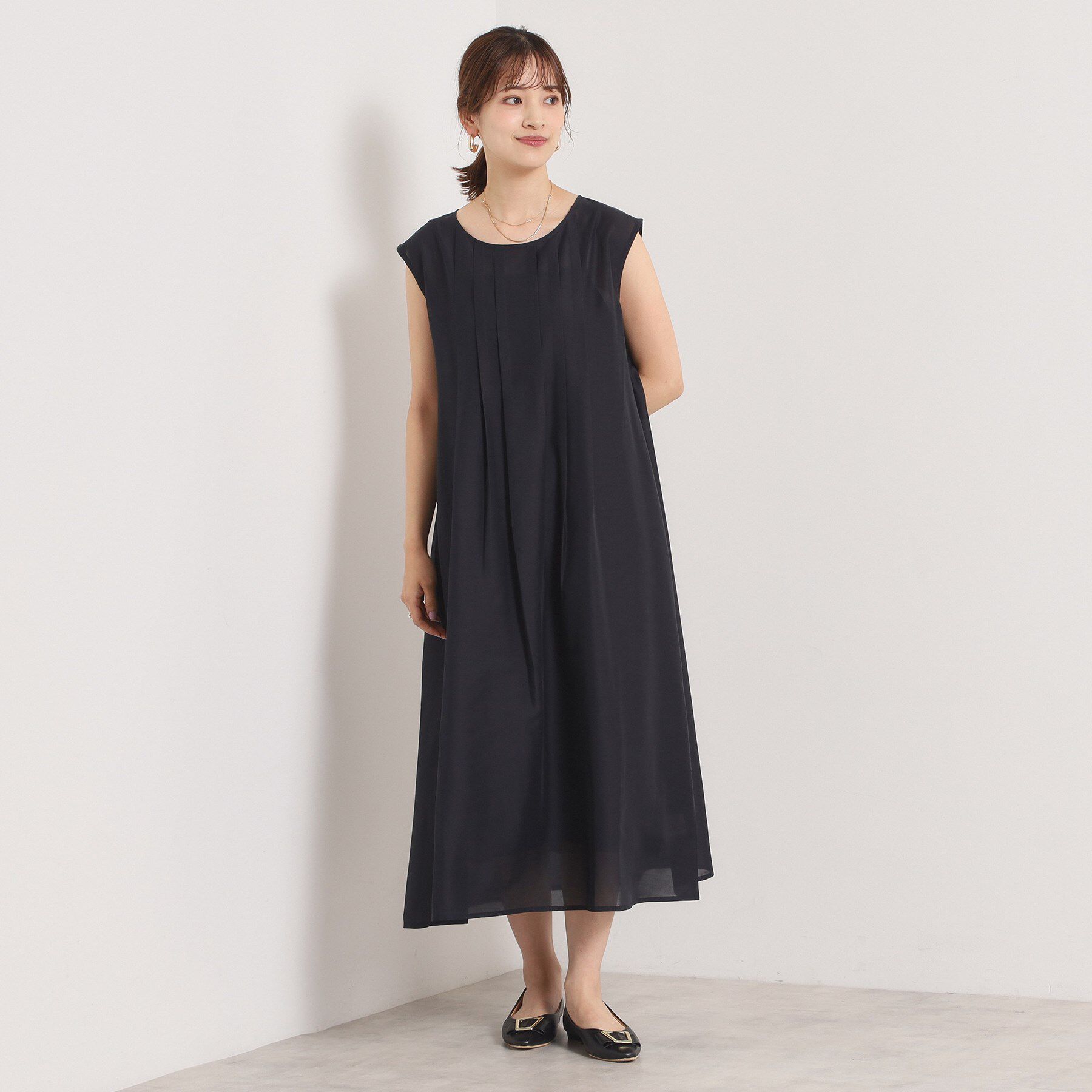 ITS&rsquo;DEMO「【手洗い可】シアータックワンピース」|ワンピース|