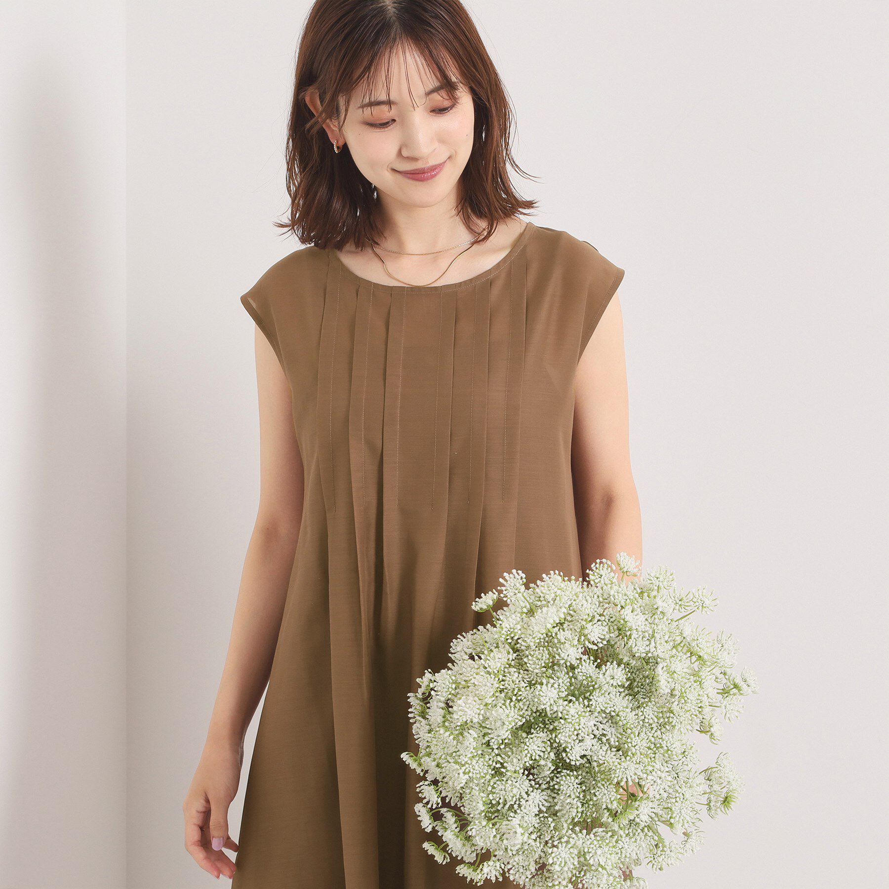 ITS&rsquo;DEMO「【手洗い可】シアータックワンピース」|ワンピース|