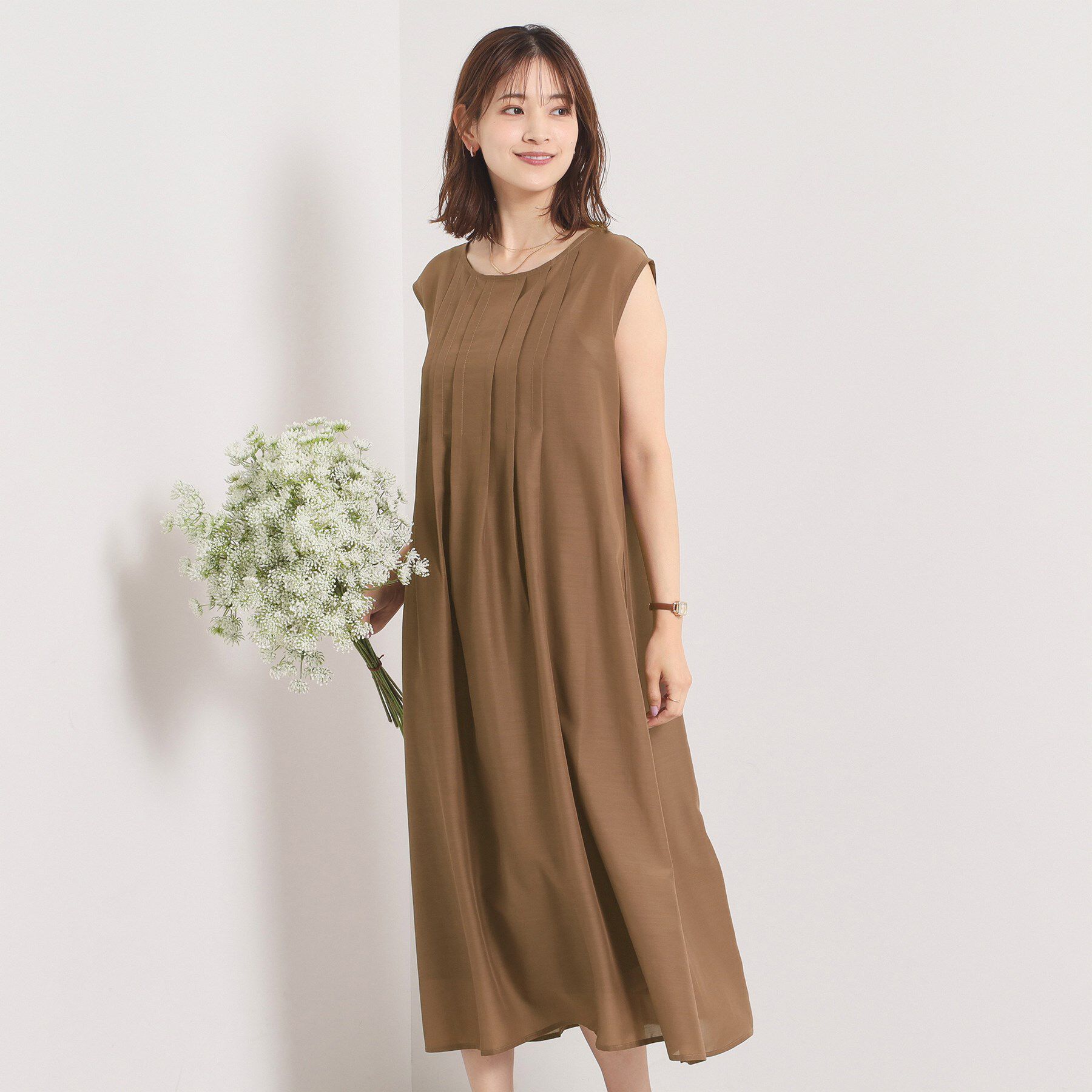 ITS&rsquo;DEMO「【手洗い可】シアータックワンピース」|ワンピース|