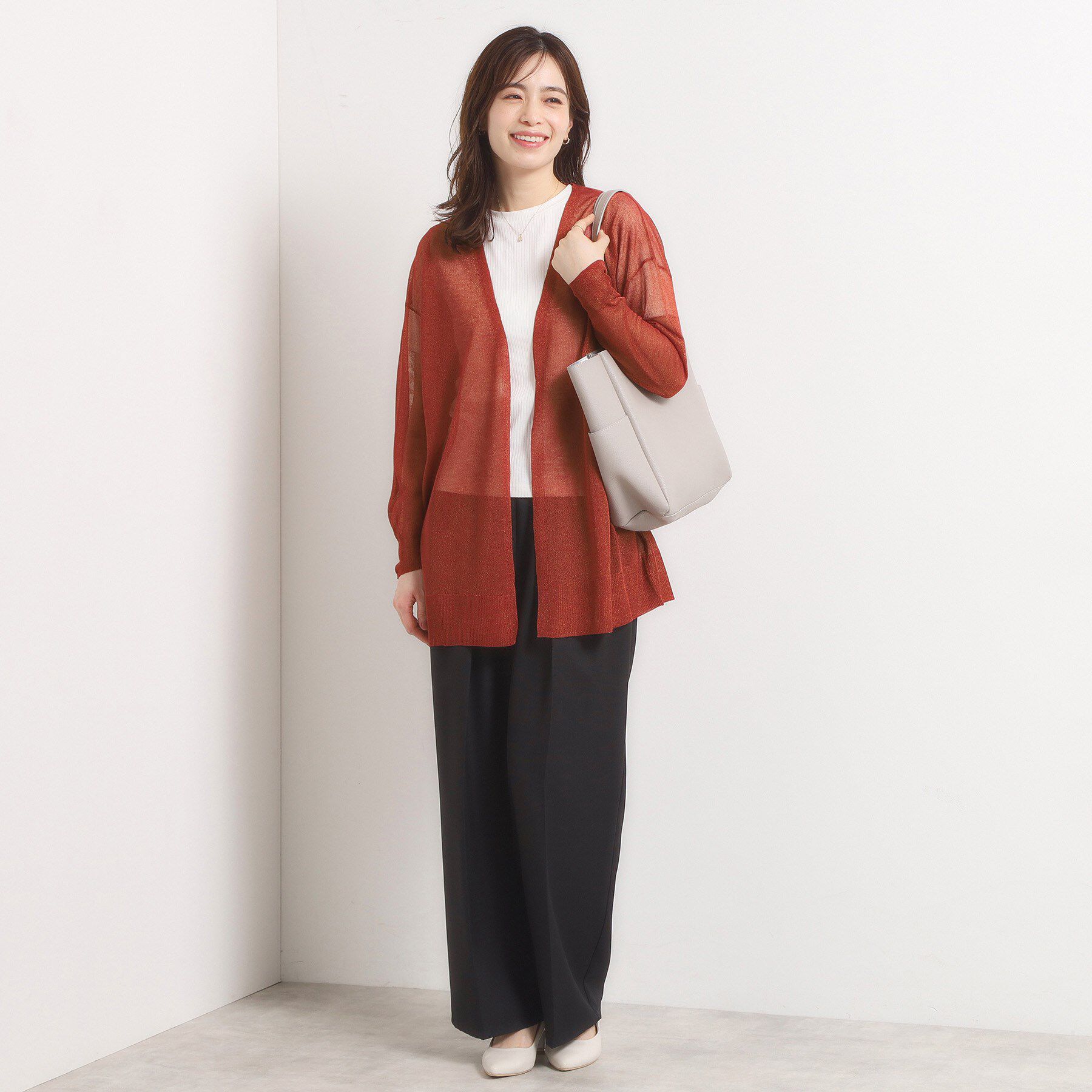 ITS&rsquo;DEMO「【手洗い可】ラメ着流しカーディガン」|カーディガン|