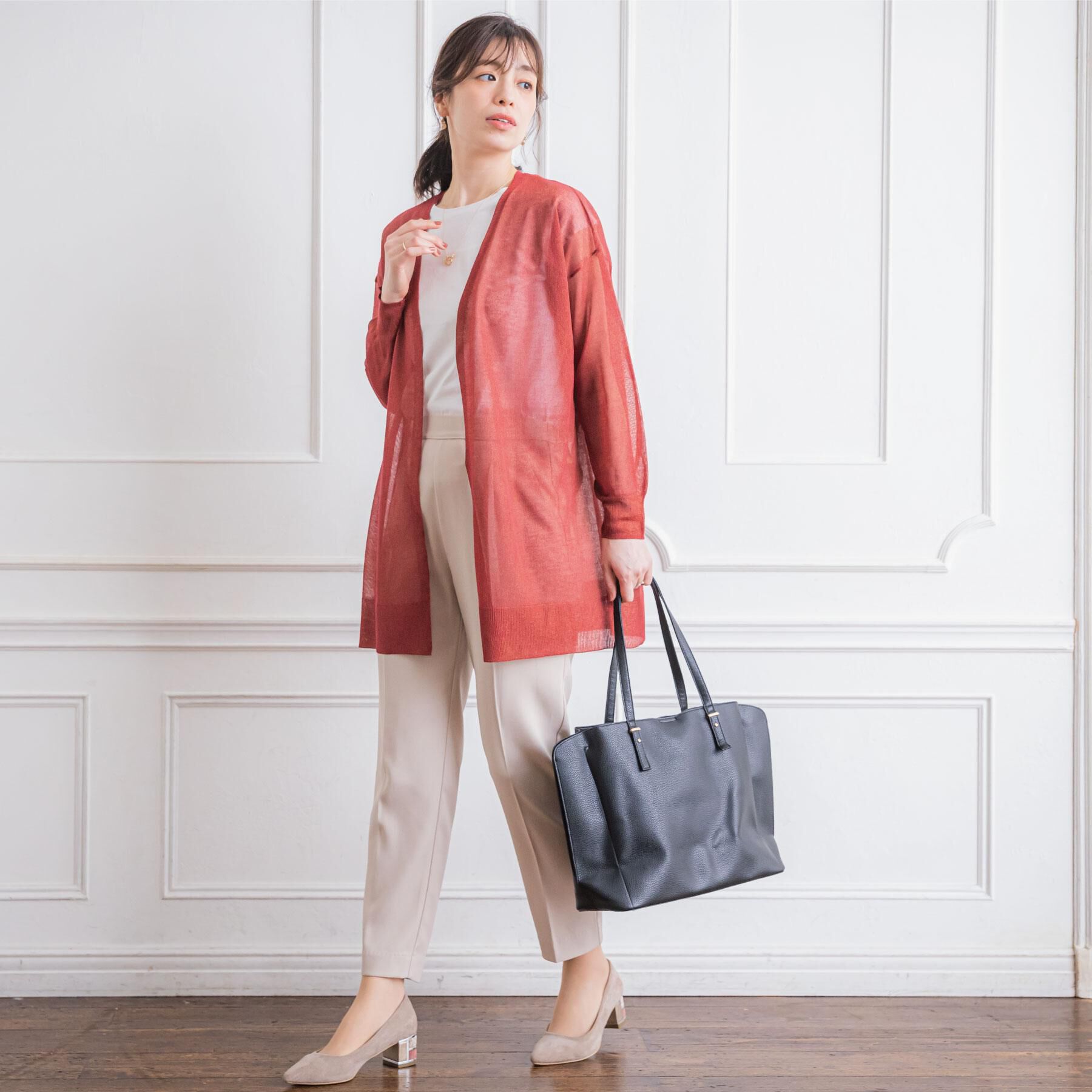 ITS&rsquo;DEMO「【手洗い可】ラメ着流しカーディガン」|カーディガン|