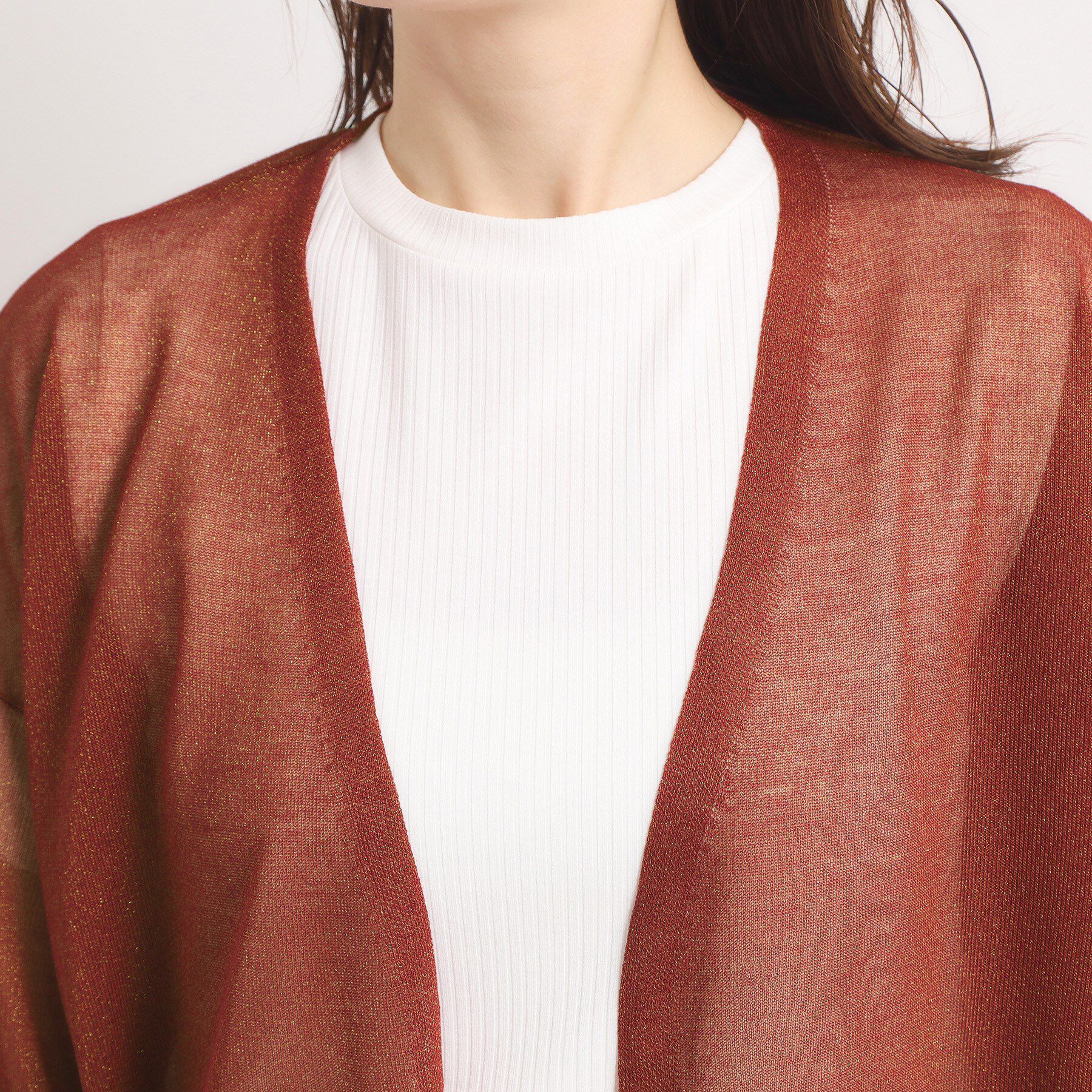 ITS&rsquo;DEMO「【手洗い可】ラメ着流しカーディガン」|カーディガン|