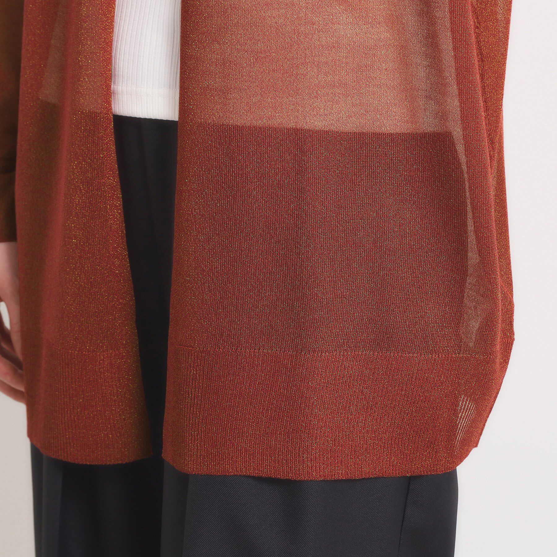 ITS&rsquo;DEMO「【手洗い可】ラメ着流しカーディガン」|カーディガン|