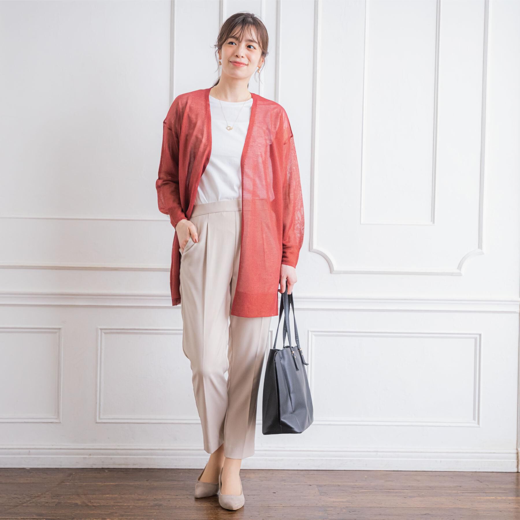 ITS&rsquo;DEMO「【手洗い可】ラメ着流しカーディガン」|カーディガン|