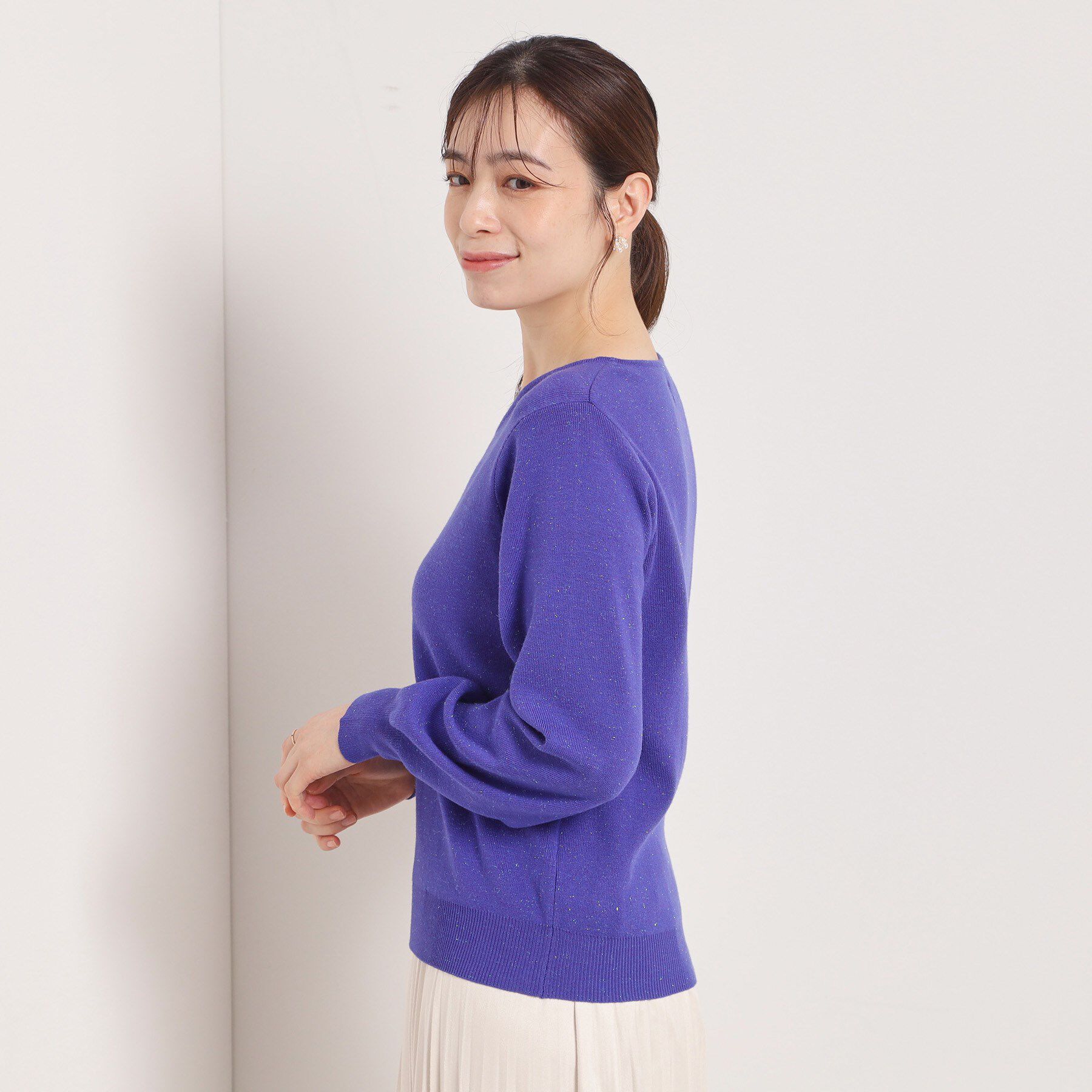 ITS&rsquo;DEMO「【手洗い可】アンジェリーナ総針vネックニット」|ニット・セーター|