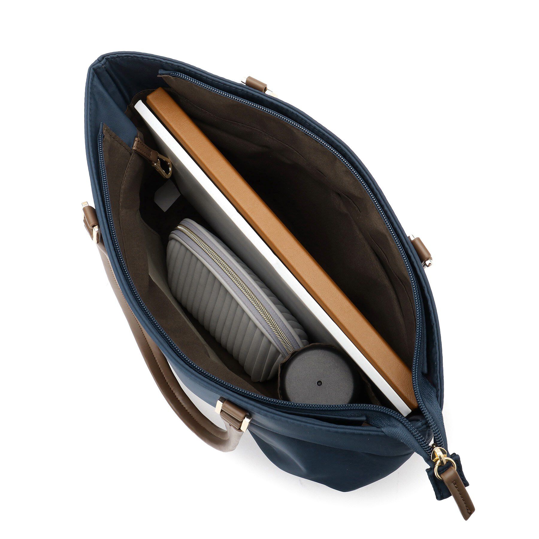 ITS&rsquo;DEMO「【収納アドバイザー監修】合皮コンビA4トート」|トートバッグ|