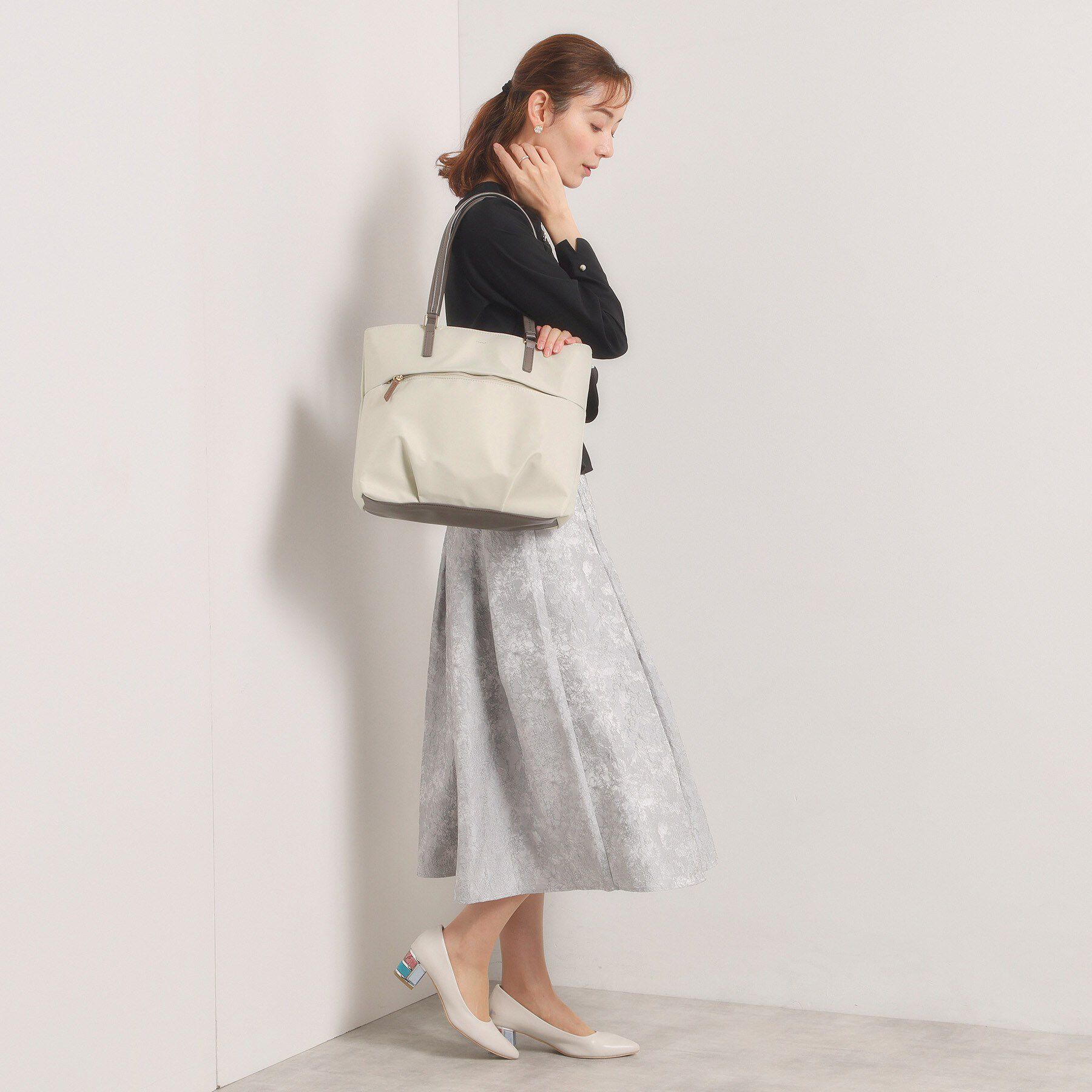 ITS&rsquo;DEMO「【収納アドバイザー監修】合皮コンビA4トート」|トートバッグ|