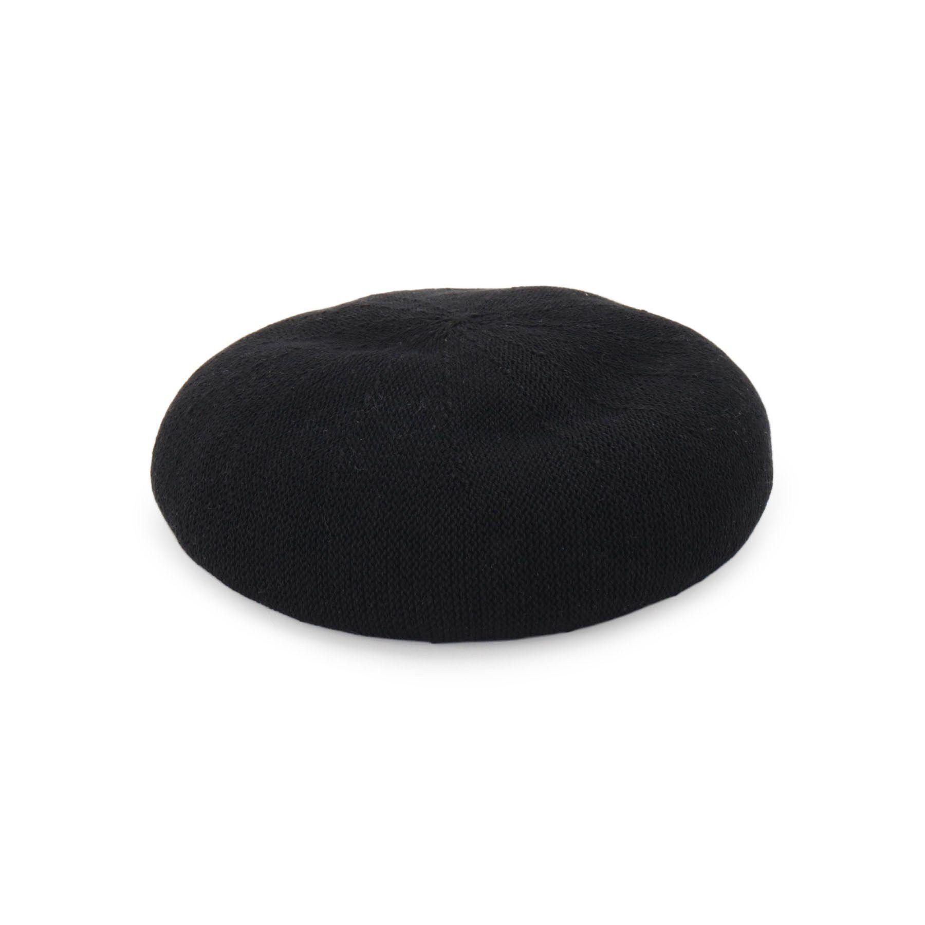 ITS&rsquo;DEMO「リブ付きコットンサーモベレー」|ハンチング・ベレー帽|ブラック(019)