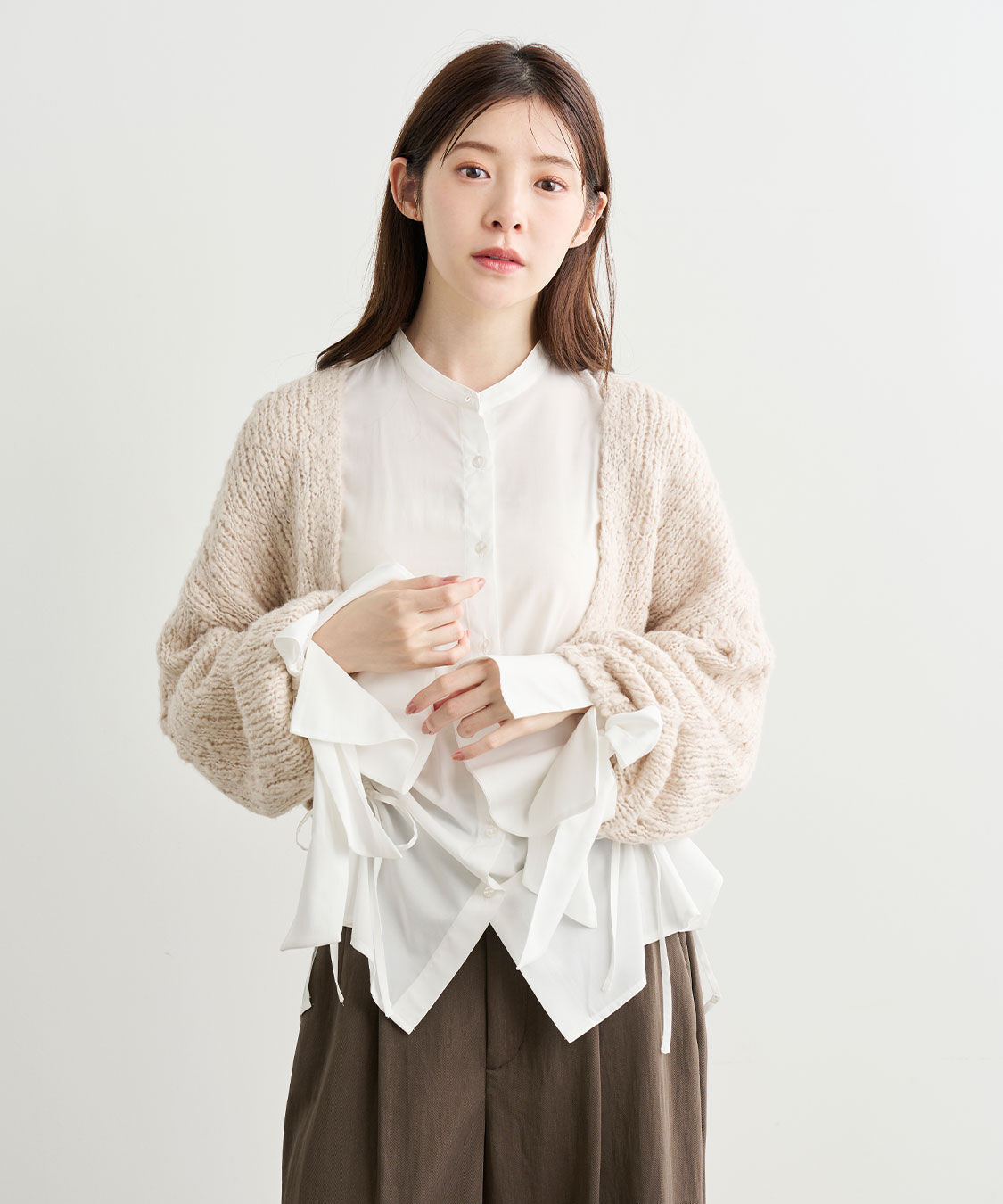 COCO DEAL「ショートカーディガン」|カーディガン|ベージュ