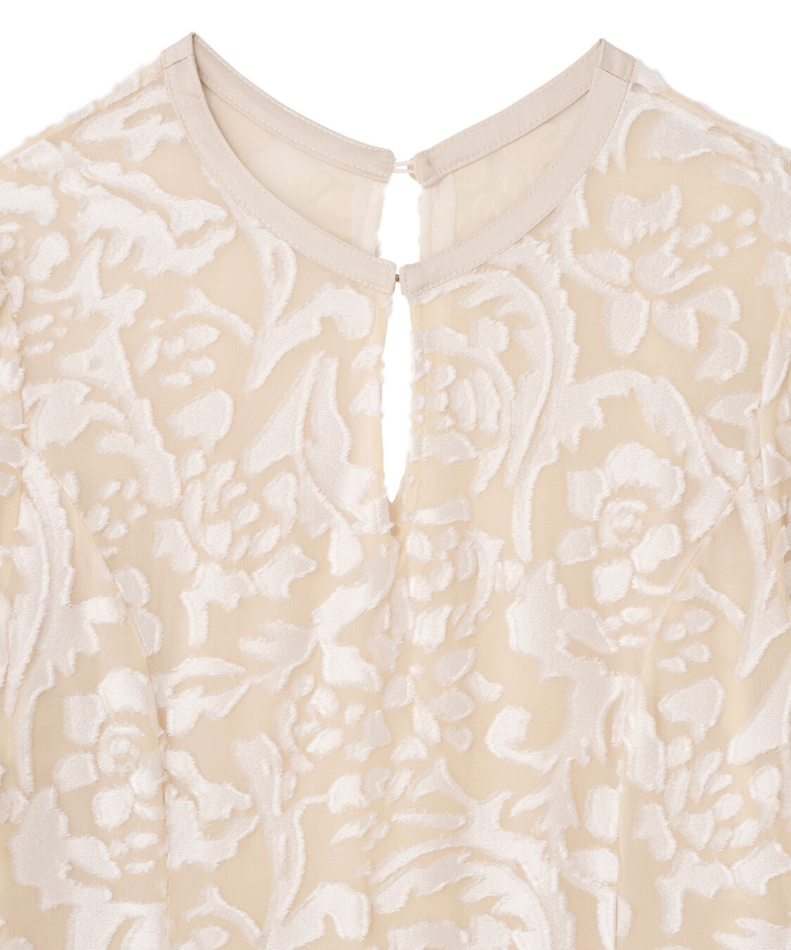 COCO DEAL「コサージュチョーカー付きオパールメッシュワンピース」|ワンピース|