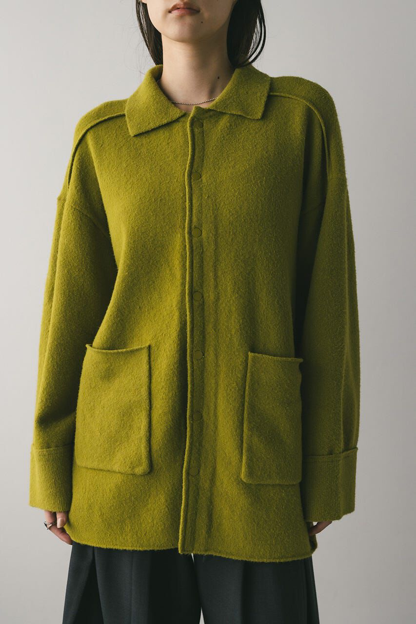 STYLEMIXER「ハイラインウールミックスニットシャツ」|カーディガン|