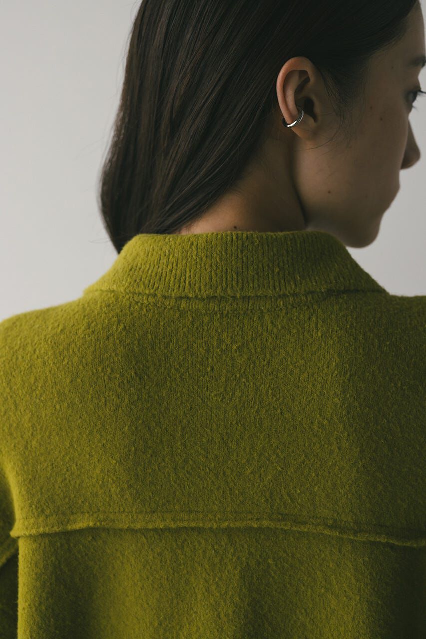 STYLEMIXER「ハイラインウールミックスニットシャツ」|カーディガン|