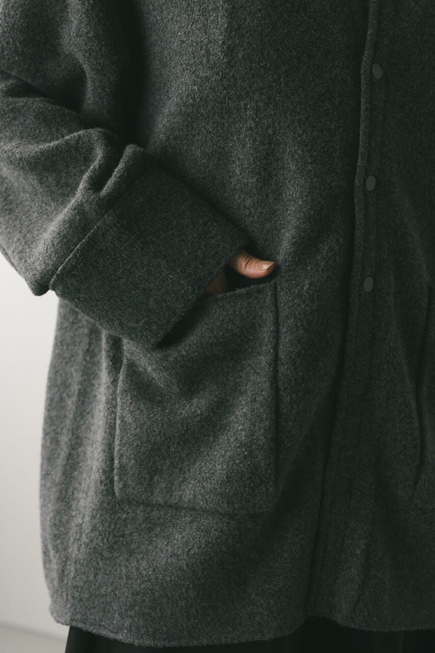 STYLEMIXER「ハイラインウールミックスニットシャツ」|カーディガン|