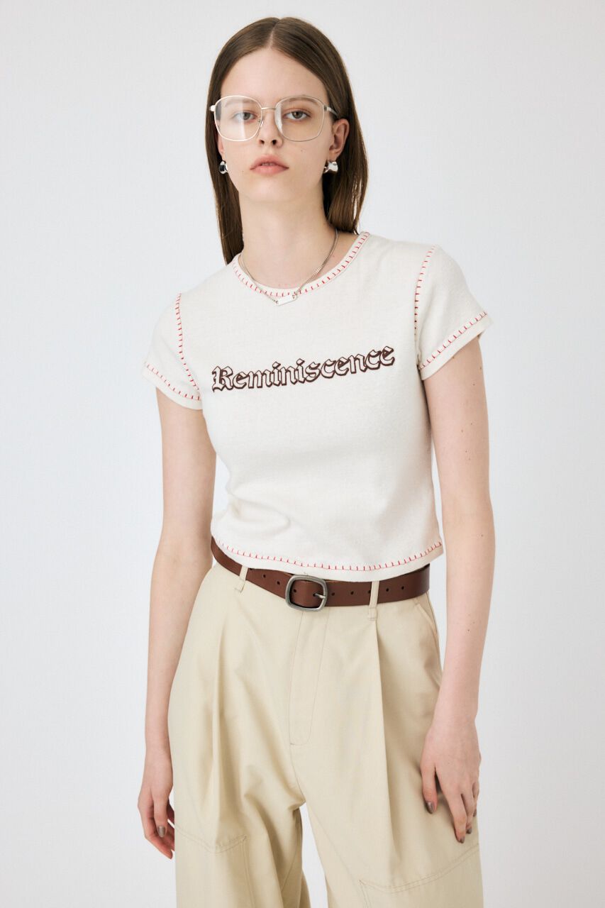 MOUSSY「CONTRAST ステッチ Tシャツ」|Tシャツ・カットソー|