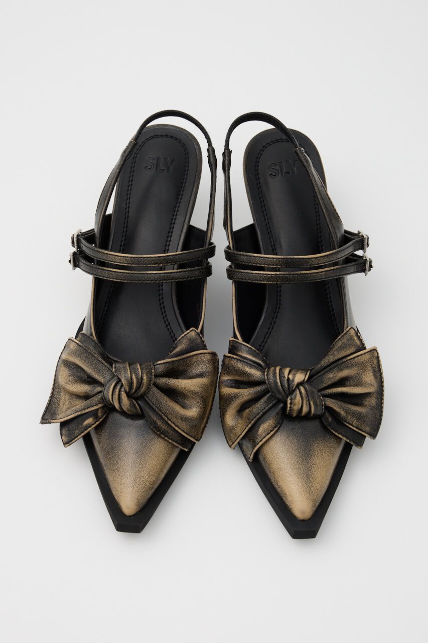 SLY「RIBBON DESIGN POINTED サンダル」|サンダル|