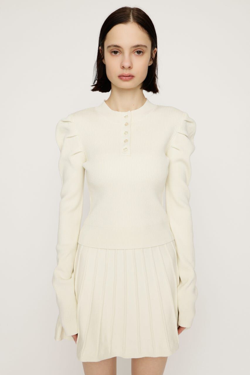 SLY「TUCK SLEEVE FLARE KNIT 2P」|ワンピース|