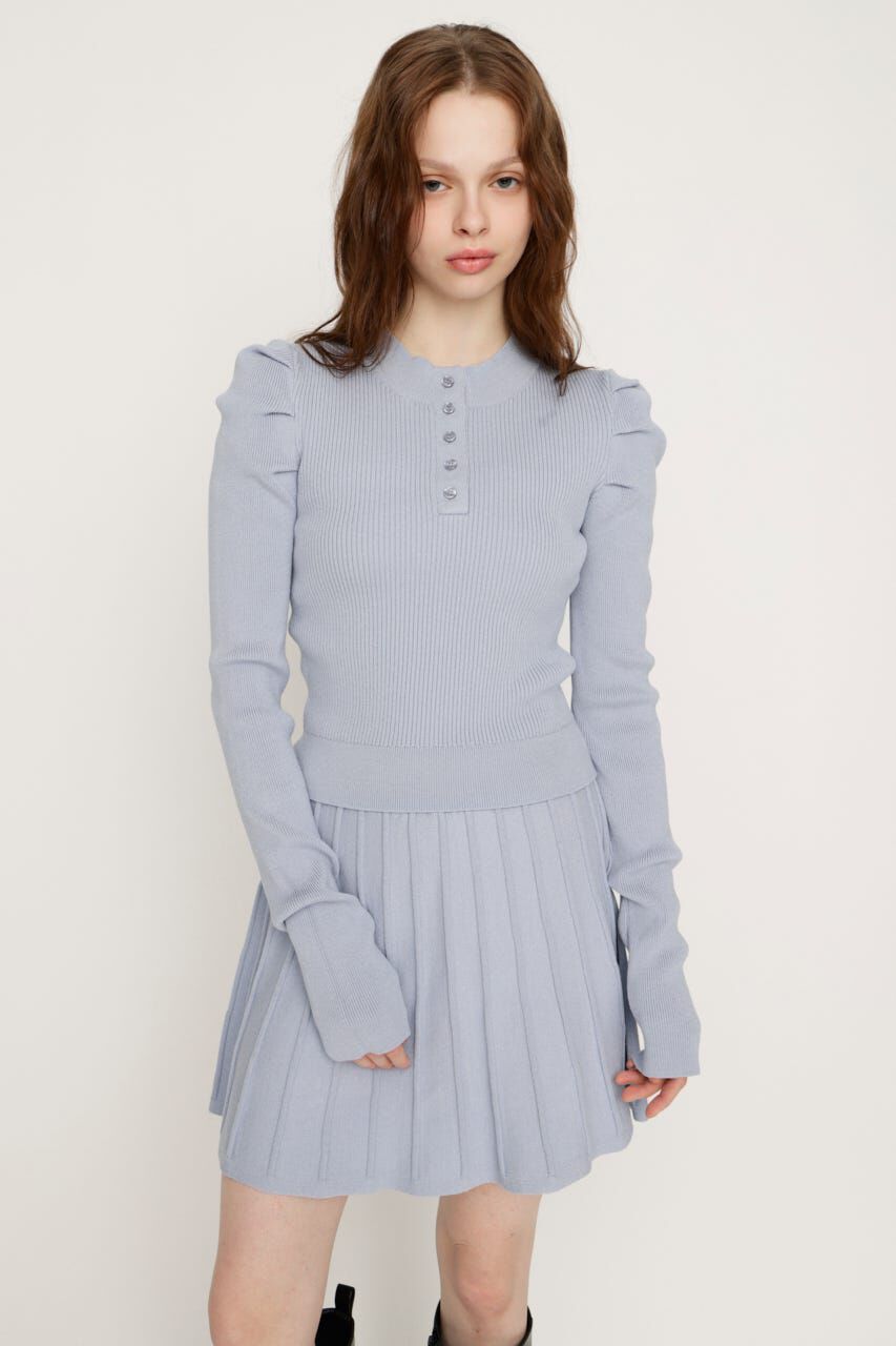 SLY「TUCK SLEEVE FLARE KNIT 2P」|ワンピース|