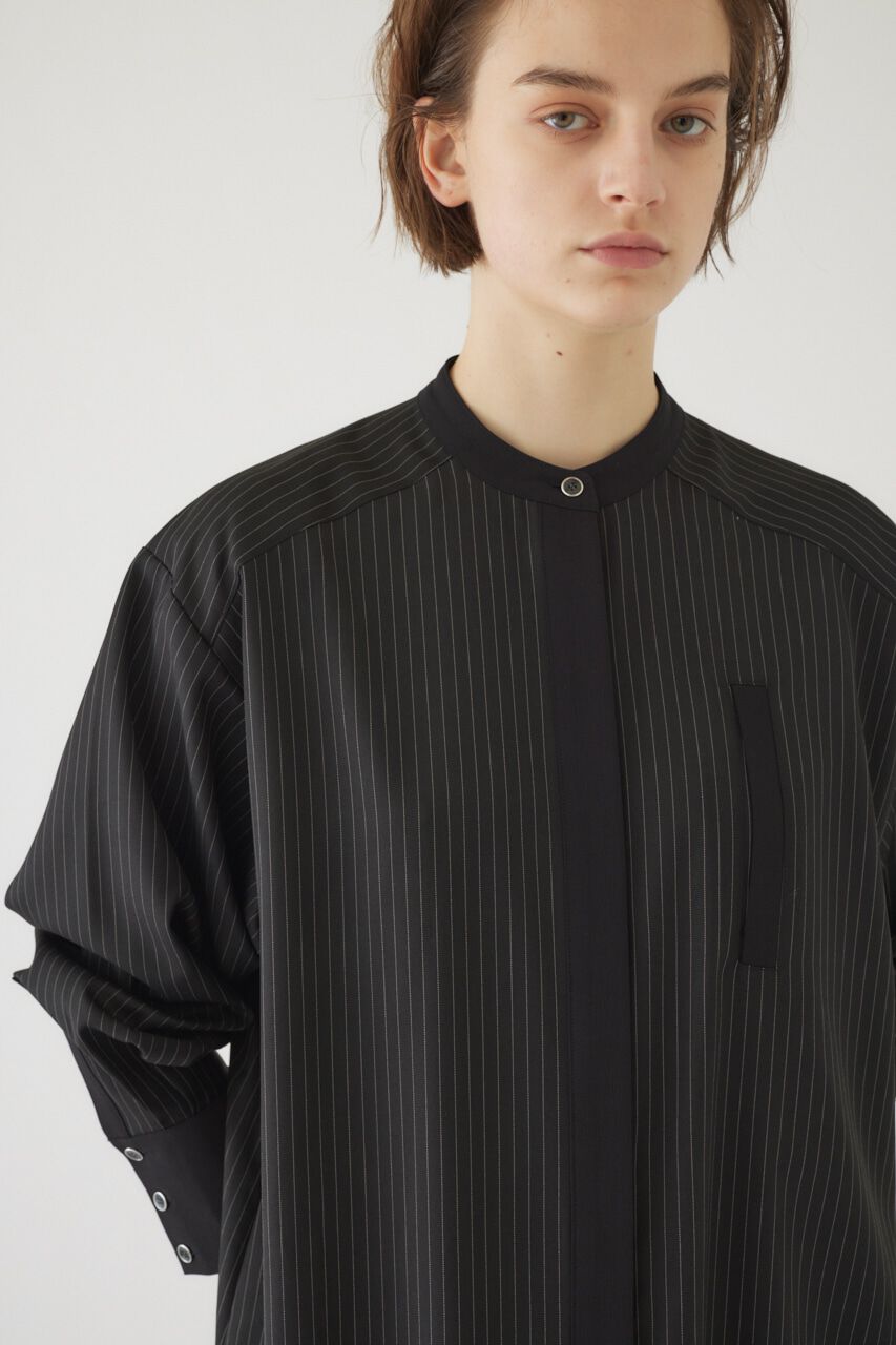 RIM.ARK 「Stripe shirt OP」|ワンピース|BLK