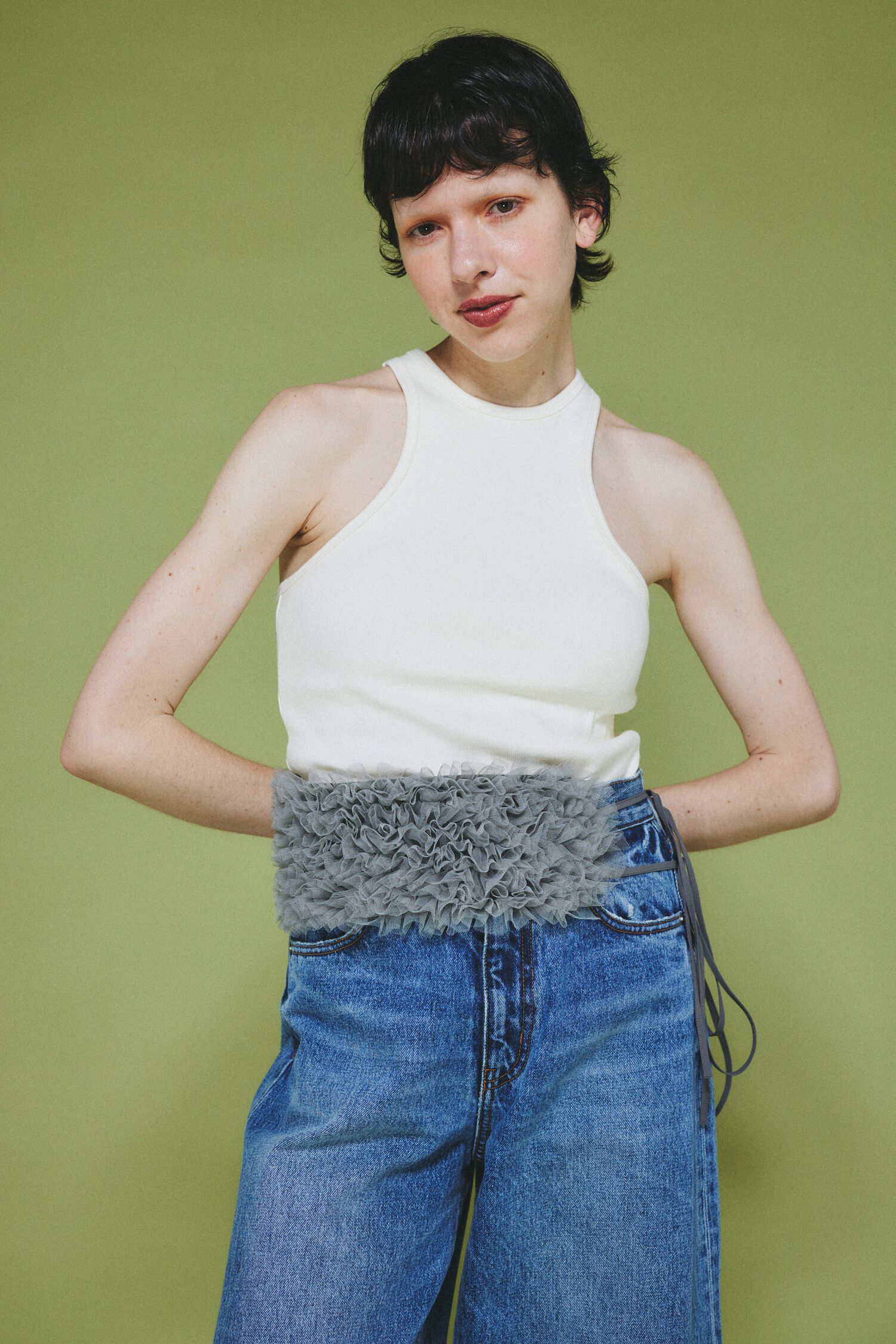 HeRIN.CYE「Many way belt」|ベルト|GRY