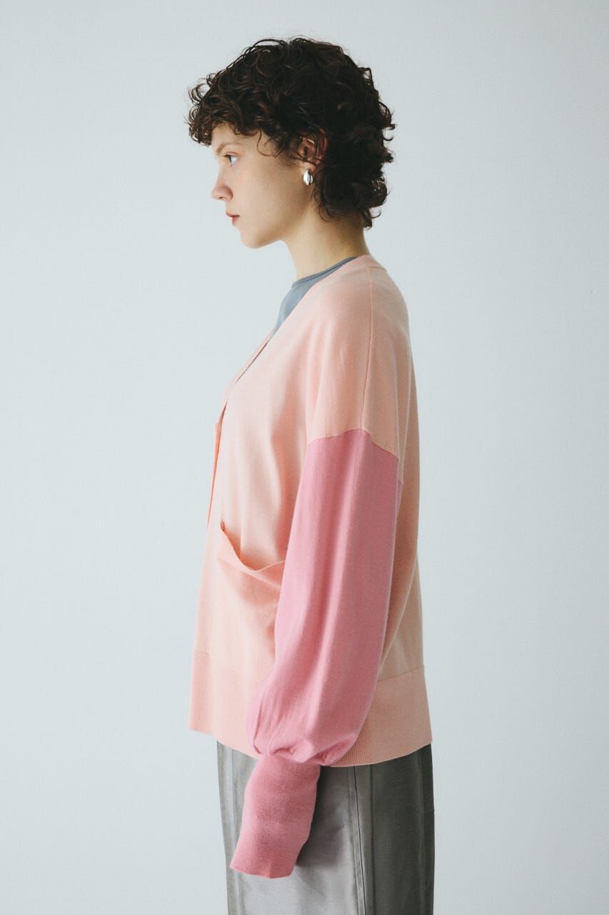 HeRIN.CYE「Bicolor knit cardigan」|カーディガン|