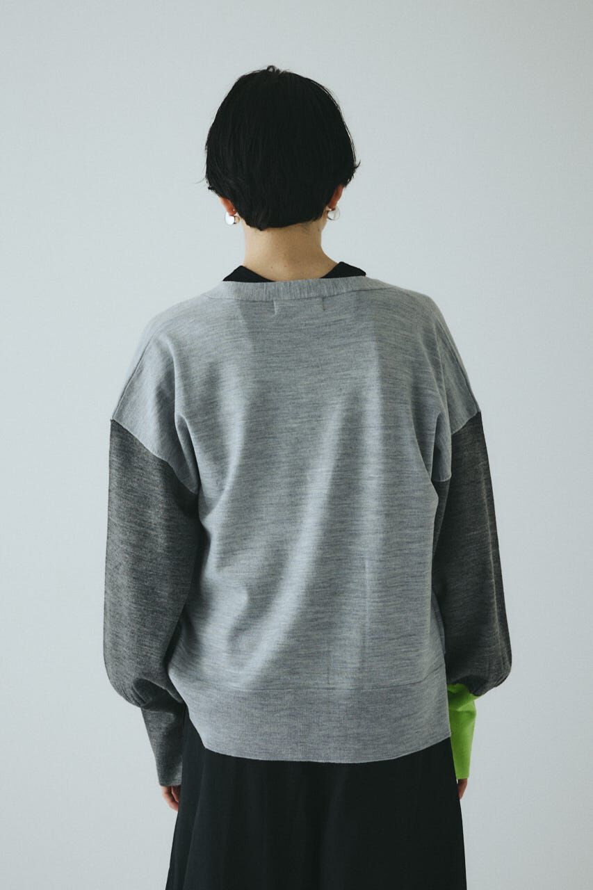 HeRIN.CYE「Bicolor knit cardigan」|カーディガン|