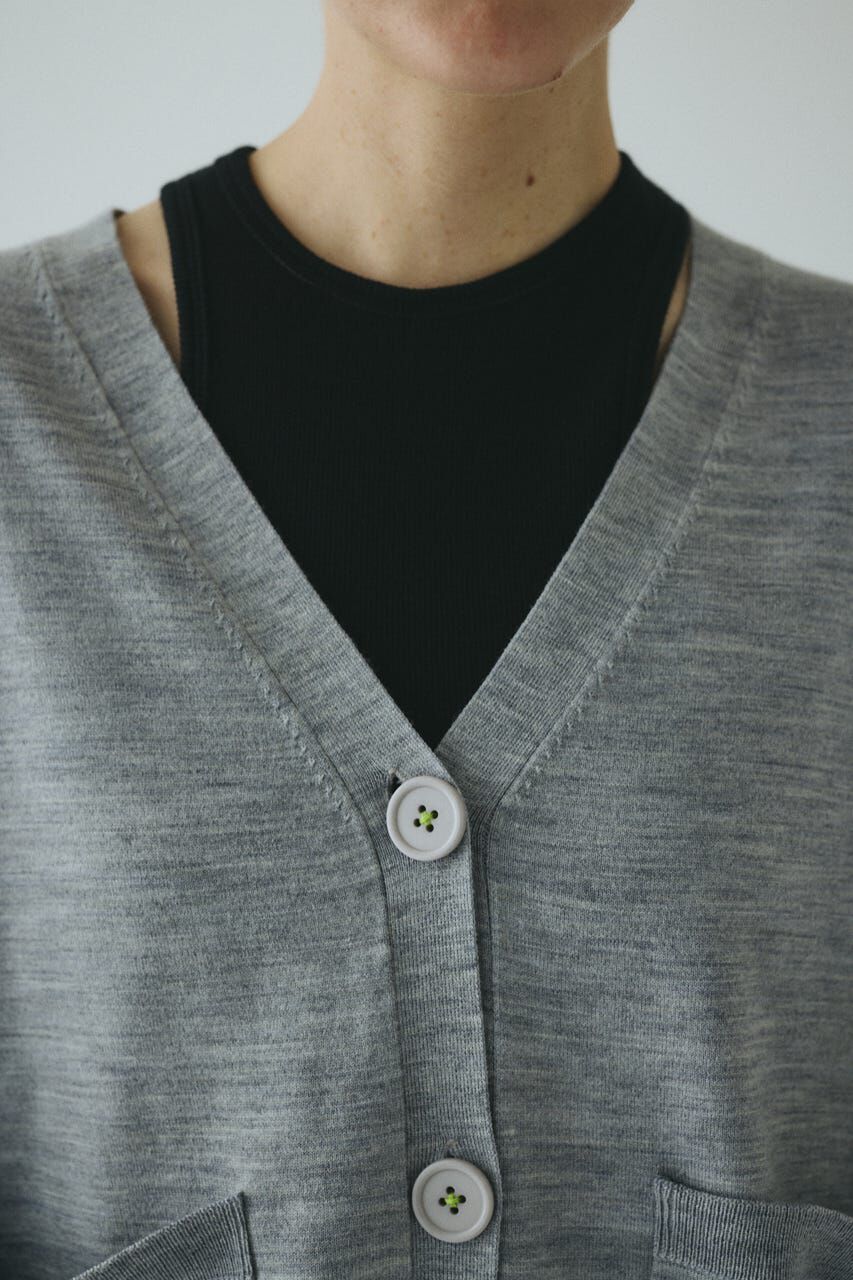 HeRIN.CYE「Bicolor knit cardigan」|カーディガン|