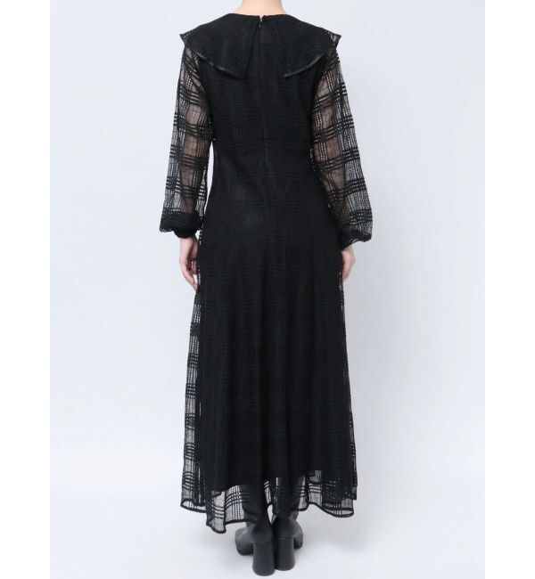 CALNAMUR「RIBBON COLLAR LACE OP/リボンカラーレースワンピース」|ワンピース|