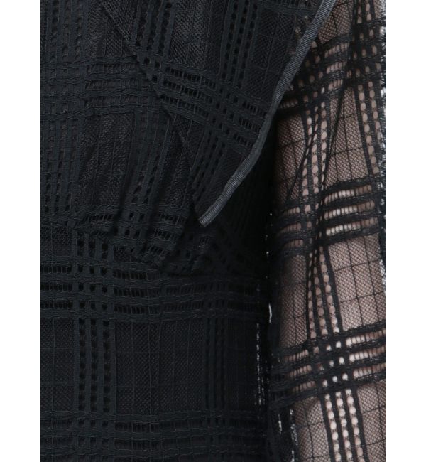 CALNAMUR「RIBBON COLLAR LACE OP/リボンカラーレースワンピース」|ワンピース|