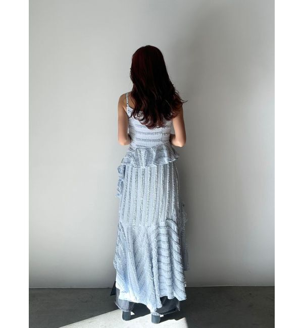 CALNAMUR「ROSE ASYMMETRIC HEM LONG OP/ローズアシンメトリーヘムロングワンピース」|ワンピース|