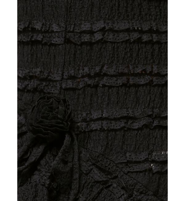 CALNAMUR「ROSE ASYMMETRIC HEM LONG OP/ローズアシンメトリーヘムロングワンピース」|ワンピース|