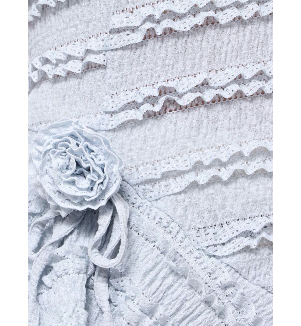 CALNAMUR「ROSE ASYMMETRIC HEM LONG OP/ローズアシンメトリーヘムロングワンピース」|ワンピース|