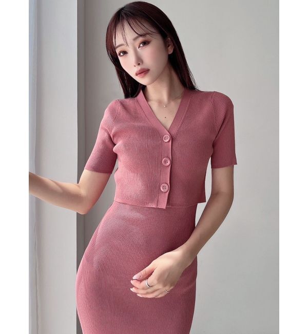 RESEXXY「五分袖ショートカーディガン【セットアップ着用可能】」|カーディガン|