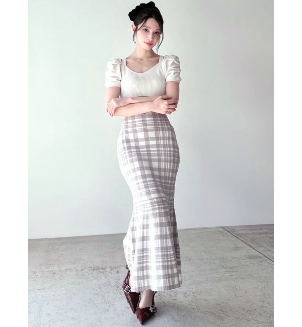 RESEXXY「ショルダーオープンマーメイドニットワンピース」|ワンピース|