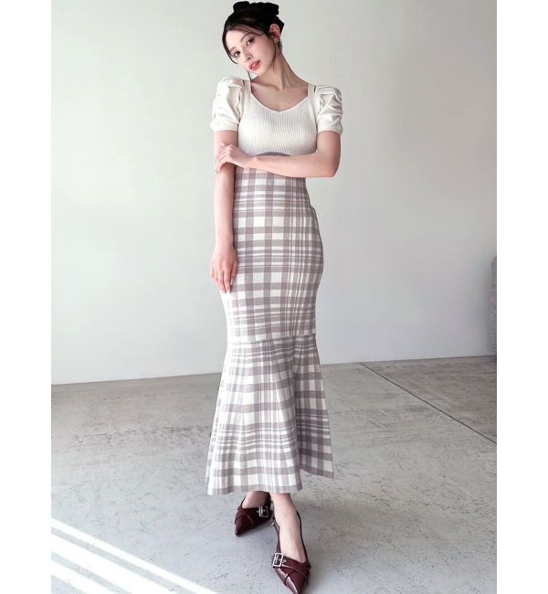 RESEXXY「ショルダーオープンマーメイドニットワンピース」|ワンピース|