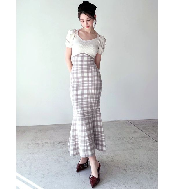 RESEXXY「ショルダーオープンマーメイドニットワンピース」|ワンピース|